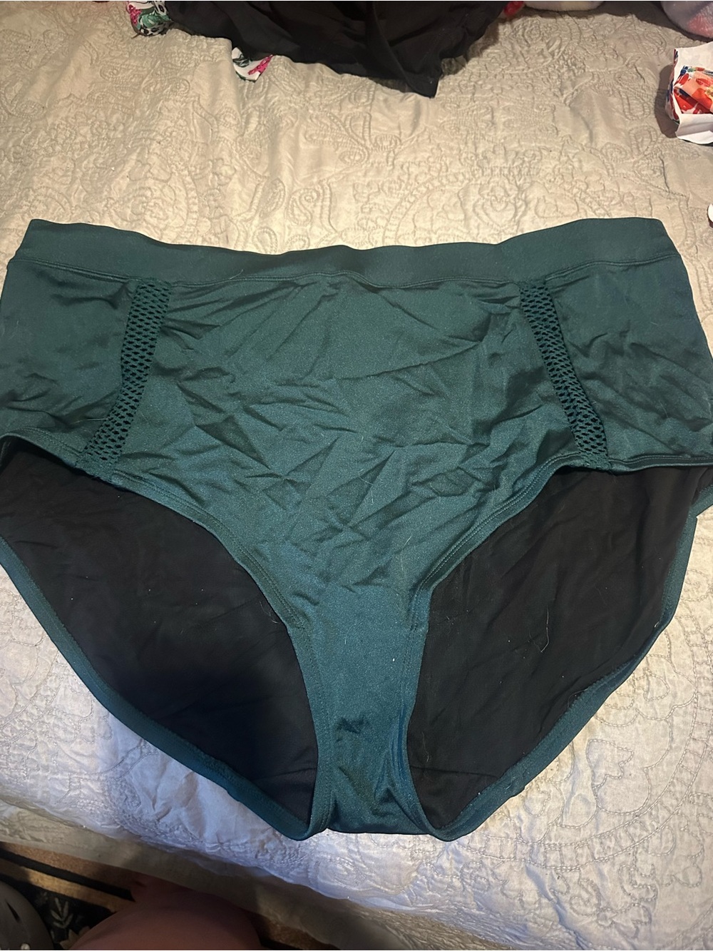 Women’s High Waist Bikini Bottoms in Teal